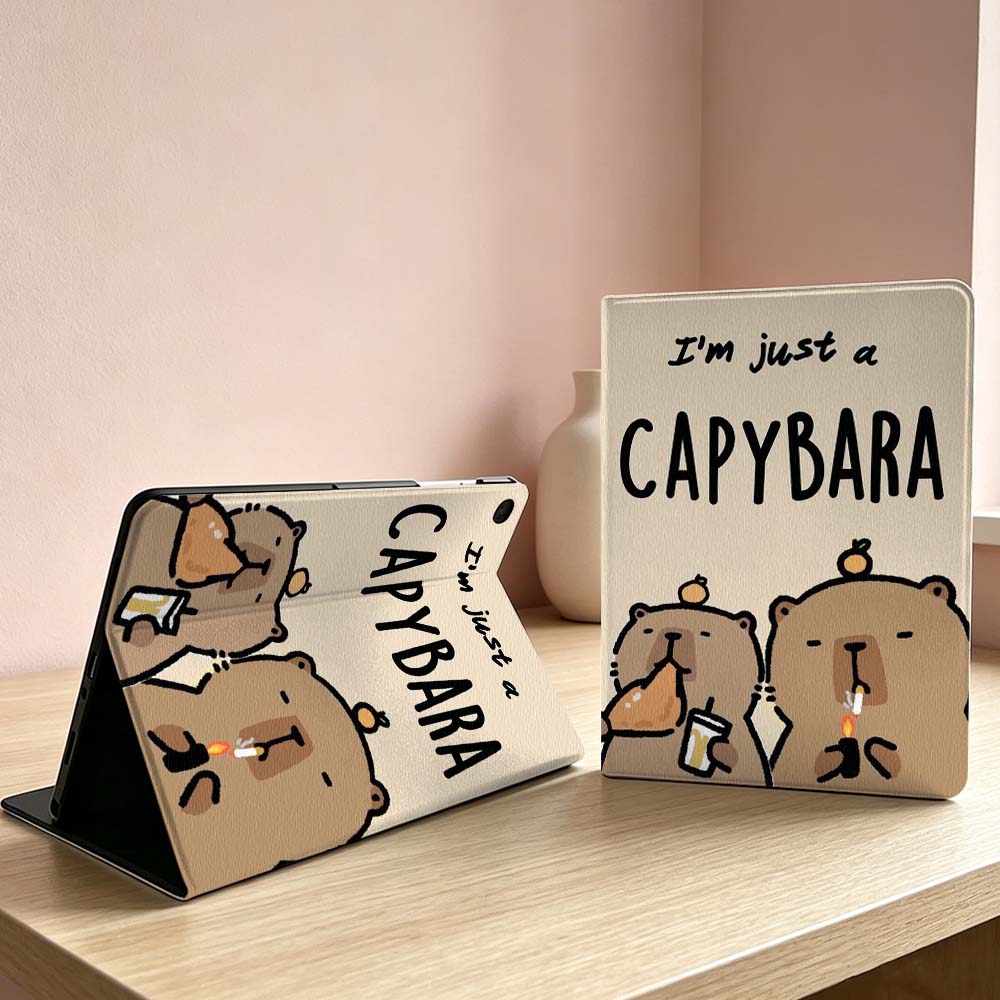 Samsung Tablet S11 Accessories - เคสแท็บเล็ตลายน่ารักๆ แบบคาปิบาร่า เนื้อนุ่ม สำหรับ Samsung Galaxy