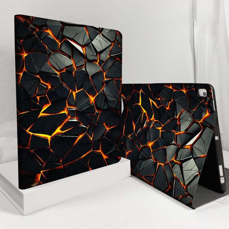 Samsung Tablet S11 Accessories - เคสแท็บเล็ตลายลาวาแตกสีรุ้ง สำหรับ Samsung Galaxy Tab S11