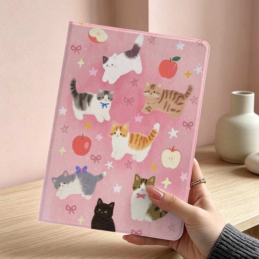 Samsung Tablet S11 Accessories - เคสแท็บเล็ตลายแมวสีชมพู น่ารัก นุ่มนวล สำหรับ Samsung Galaxy