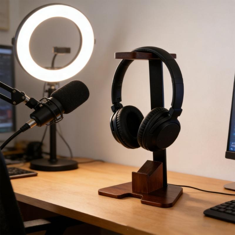 Android Tablet Gaming Accessories - ขาตั้งอุปกรณ์เสริมสำหรับเล่นเกมที่ทำจากไม้แบบยืดหยุ่นช่วยรักษาอุปกรณ์เสียงและเกมแพดให้อยู่ในตำแหน่ง D2RC
