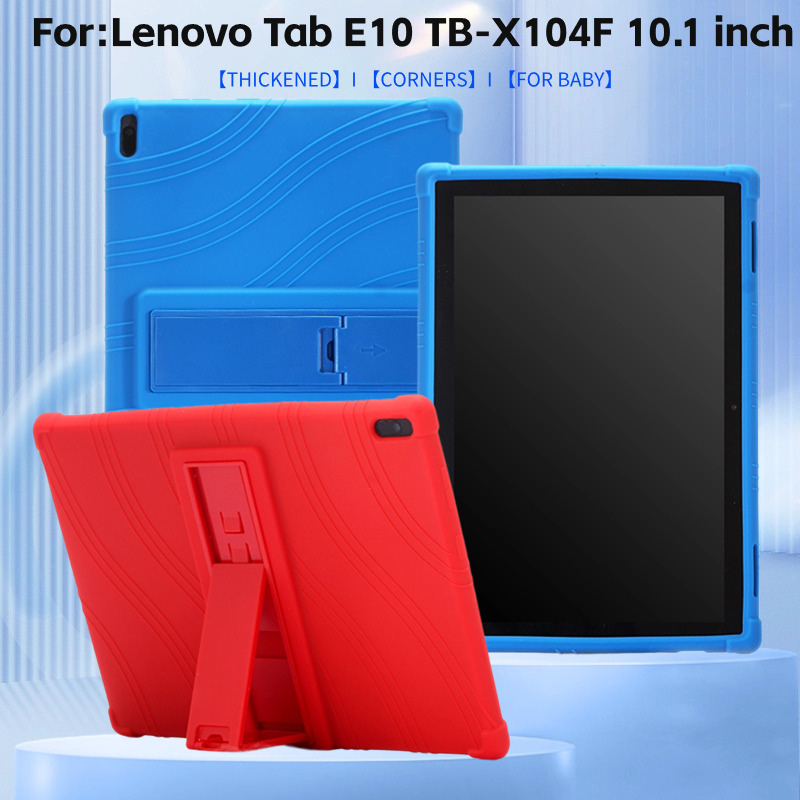 Tablet Accessories Lenovo - เคสสำหรับแท็บเลโนโวแบบตั้ง E10เคสซิลิโคนผิวนุ่มน้ำหนักเบาฝาครอบสำหรับแท็บเล็ต Lenovo E10 TB-X104F แท็บเล็ตขนาด10.1นิ้ว