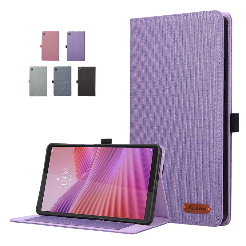 Tablet Accessories Lenovo - เคสสำหรับเลอโนโว แท็บวัน 8.7 เคสผ้าเนื้อนุ่มแบบพลิกได้ พร้อมขาตั้ง สำหรับเลอโนโว