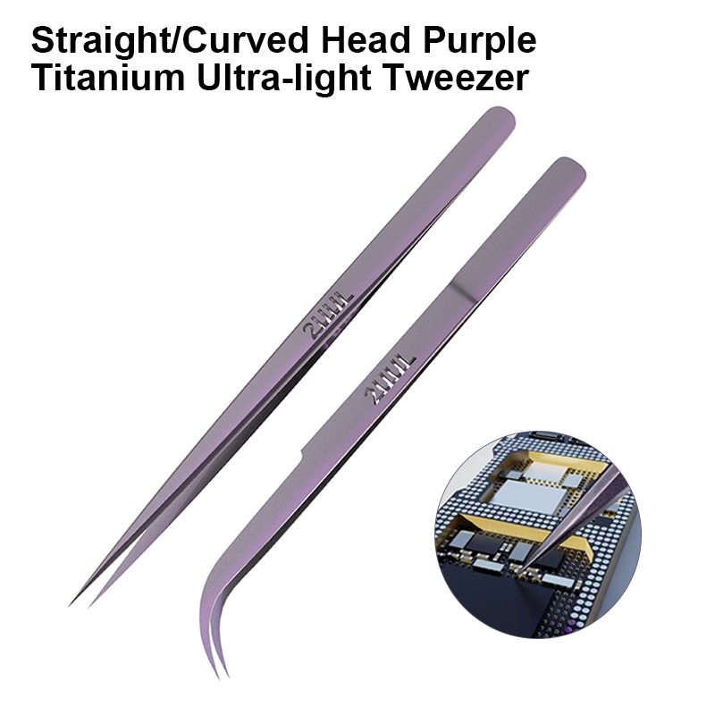 Tablet Accessories For Girls - 2UUL ไทเทเนียมสีม่วง Ultra-light Tweezer Ultra-precision ลายนิ้วมือ