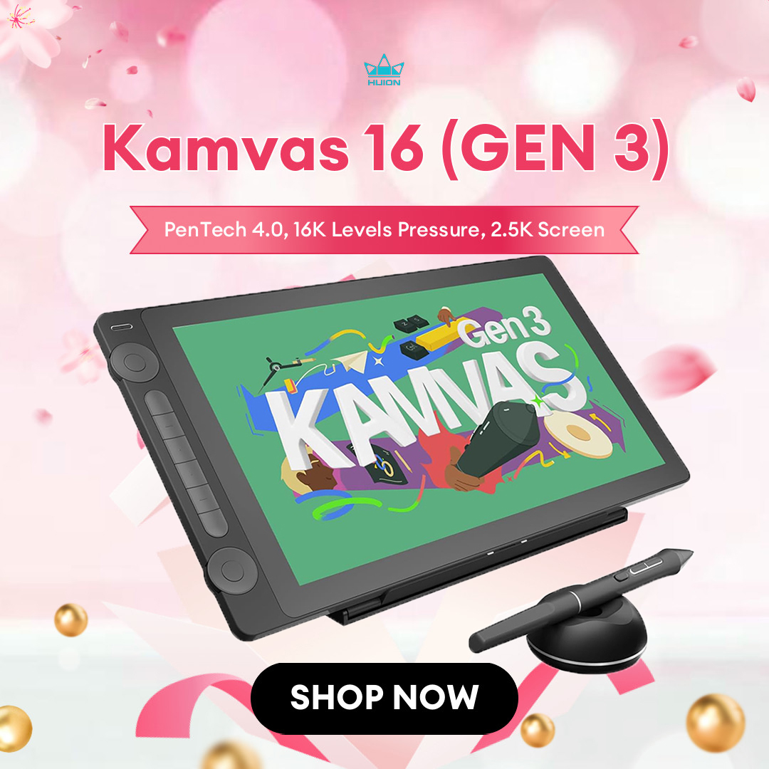 Huion Tablet Accessories - Huion Kamvas 16 (Gen 3) กราฟิกแท็บเล็ต