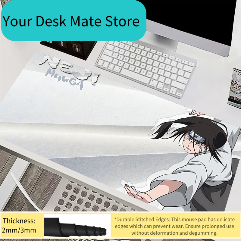 Tablet Accessories For Gaming - แผ่นรองเมาส์อุปกรณ์เสริมสำหรับพีซีแผ่นรองคีย์บอร์ดแผ่นรองโต๊ะทำงานแผ่นรองเมาส์กันลื่นแผ่นรองแท็บเล็ตยางแผ่นรองเมาส์สำหรับเล่นเกมนารูโตะ เนจิ ฮิวงะ