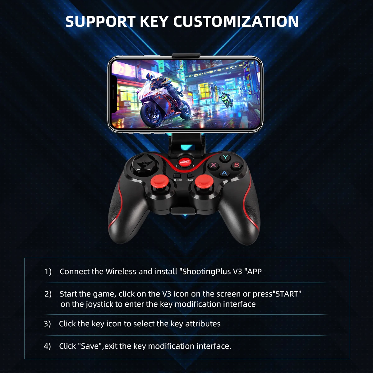 GAMINJA ไร้สายบลูทูธ Gamepad P - Android Tablet Gaming Accessories บทวิจารณ์และราคา
