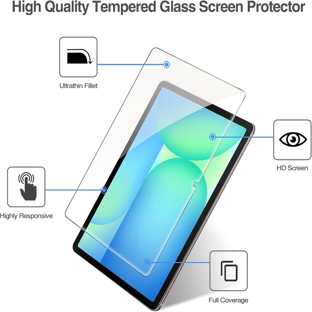 2 ชิ้น 9H กระจกนิรภัยป้องกันหน - Samsung Tablet S10 Accessories บทวิจารณ์และราคา
