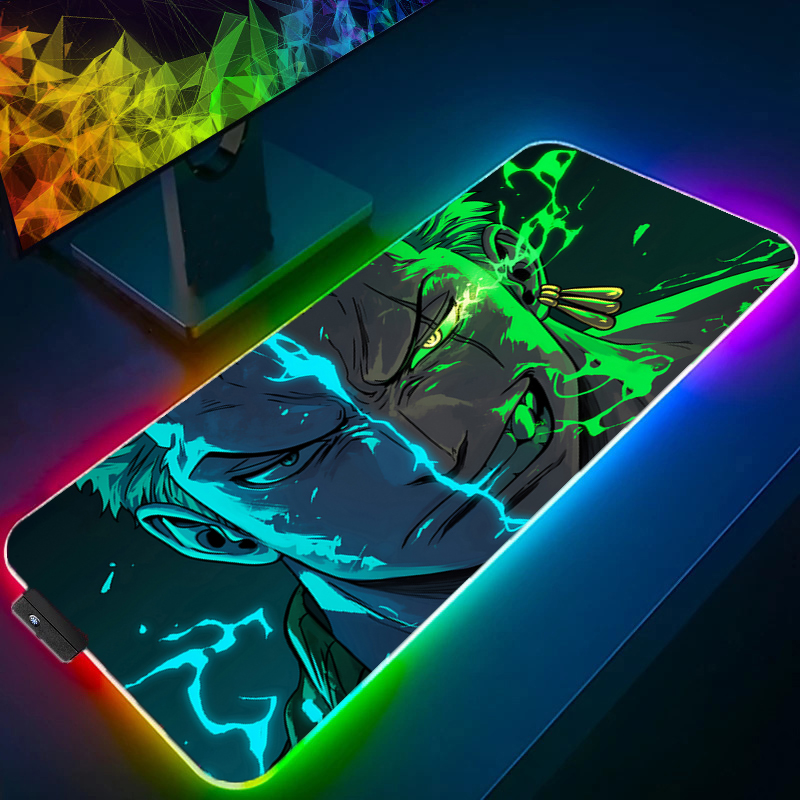 ONE PIECE Zoro Mouse Pad RGB อ - Tablet Accessories For Gaming บทวิจารณ์และราคา