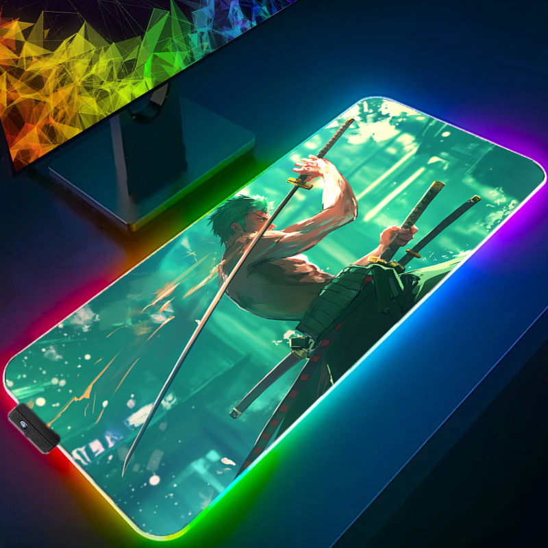 ONE PIECE Zoro Mouse Pad RGB อ - Tablet Accessories For Gaming บทวิจารณ์และราคา