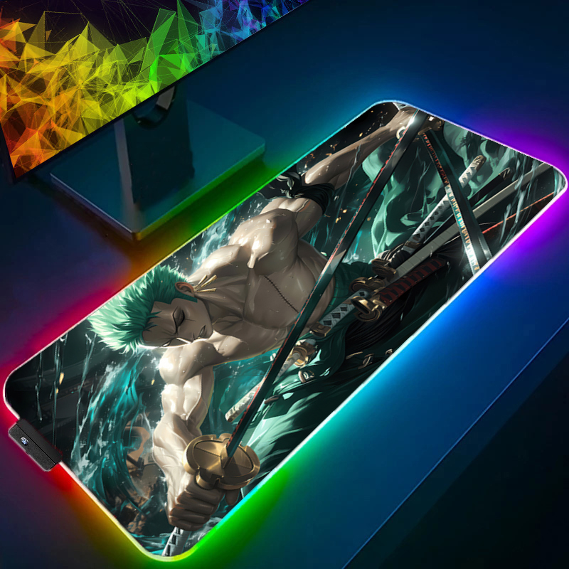 ONE PIECE Zoro Mouse Pad RGB อ - Tablet Accessories For Gaming บทวิจารณ์และราคา