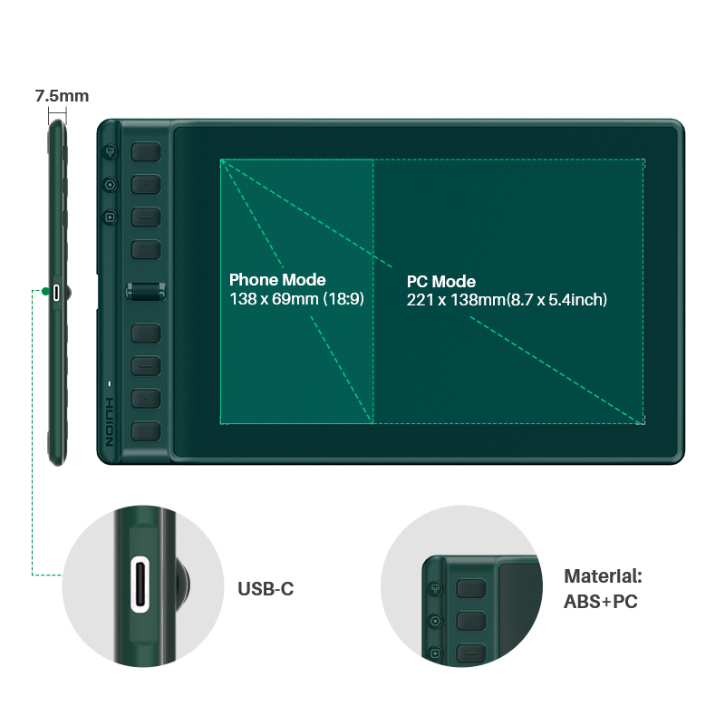 Huion Inspiroy 2 M H951P แท็บเ - Huion Tablet Accessories บทวิจารณ์และราคา