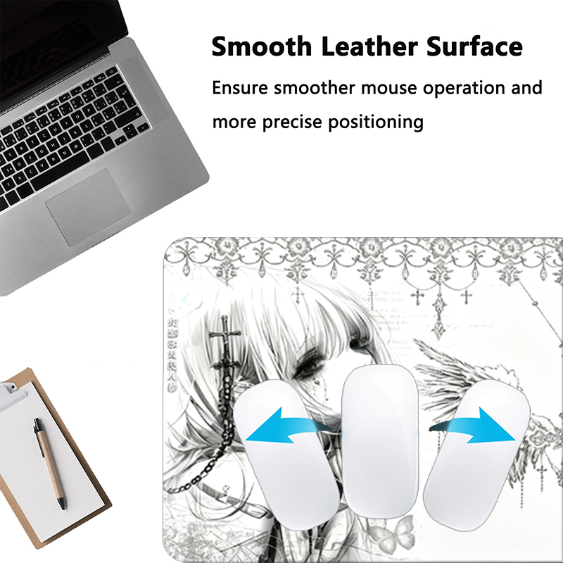 แผ่นรองเมาส์หนังสีดำสีขาวอะนิเ - Tablet With All Accessories บทวิจารณ์และราคา