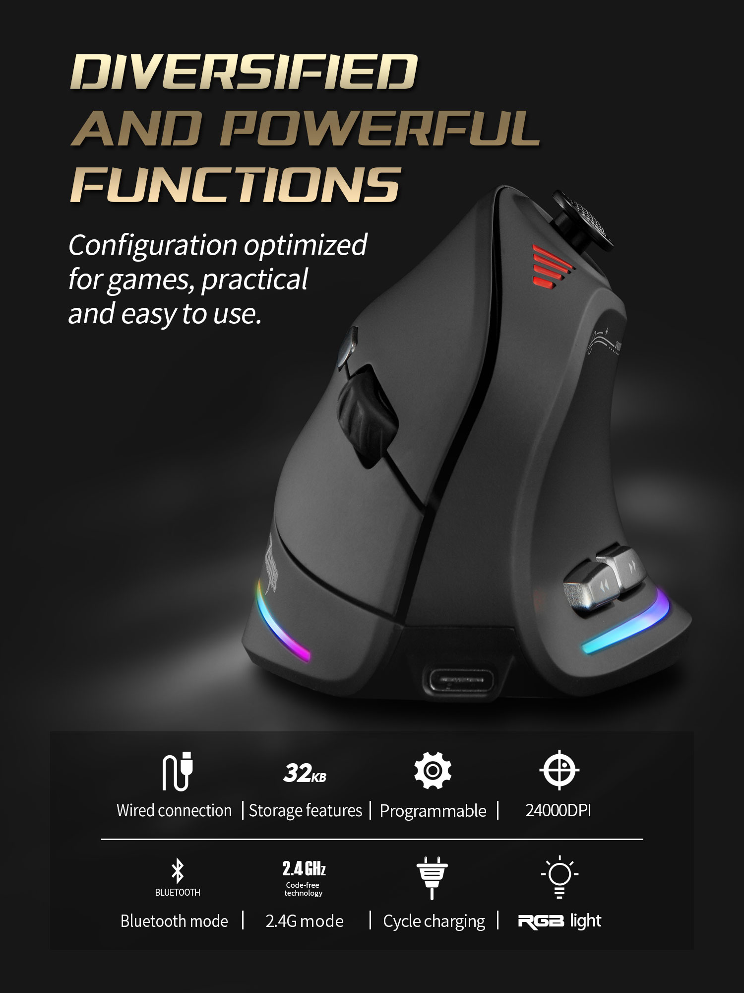 Jomaa RGB Backlit ไร้สายเมาส์แ - Tablet Accessories For Gaming บทวิจารณ์และราคา